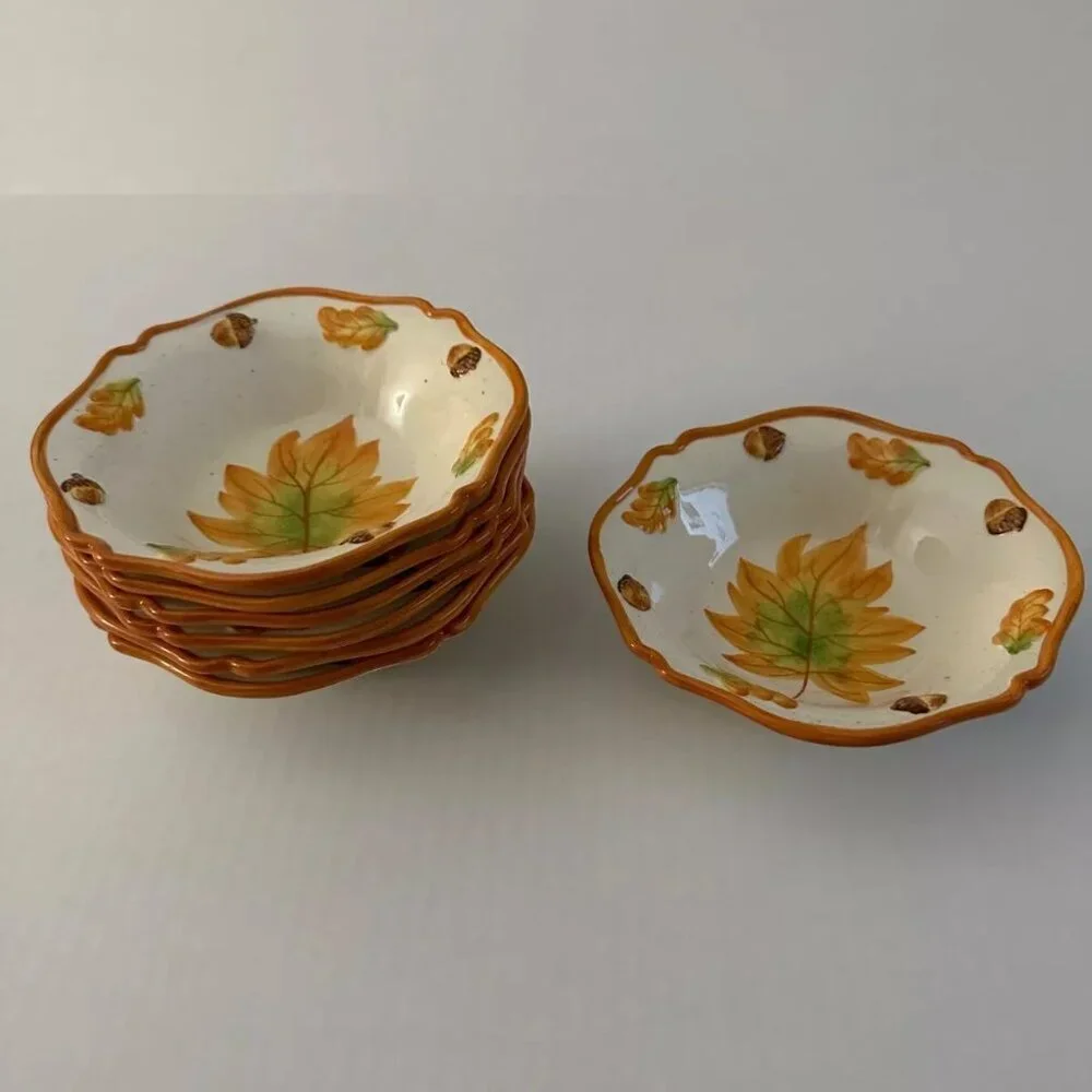 Bundle of 7 Dante Design Group -Serving Bowl Protruding Leaf 3D